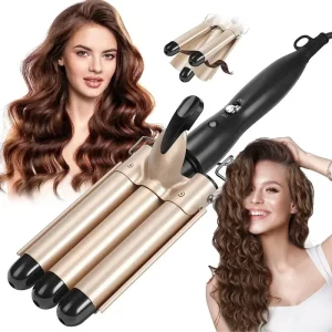 Hair Curling Iron Ceramic Triple Barrel Hair Curler