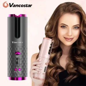 Hair Curler Electric Portable Travel Home Use 6 Timing 6 Temp. LED Cordless